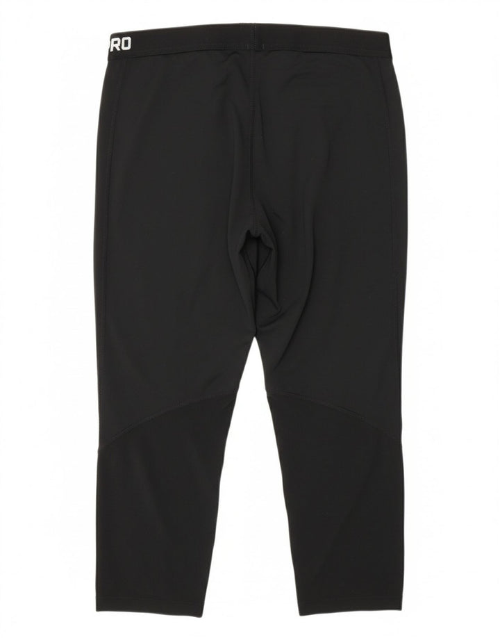 NIKE Womens Graphic Capri Tracksuit Trousers UK 18 XL  Black Polyester