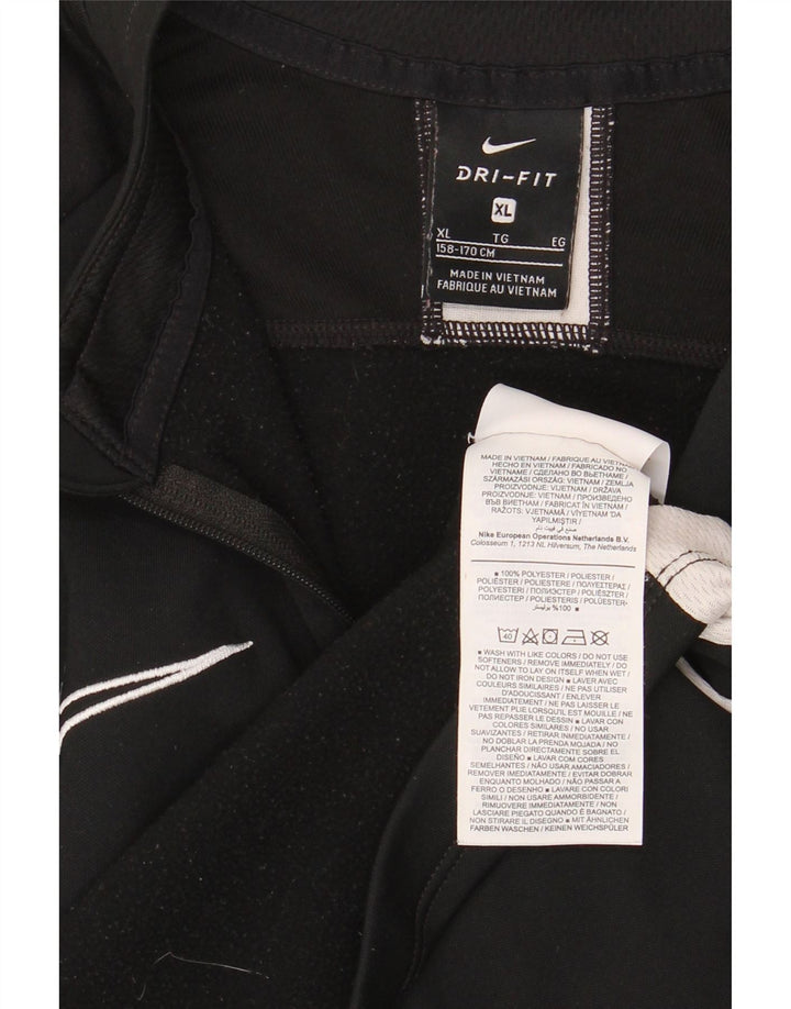Chłopięcy dres Nike Dri Fit z zamkiem błyskawicznym na szyi, 13-14 lat XL, czarny