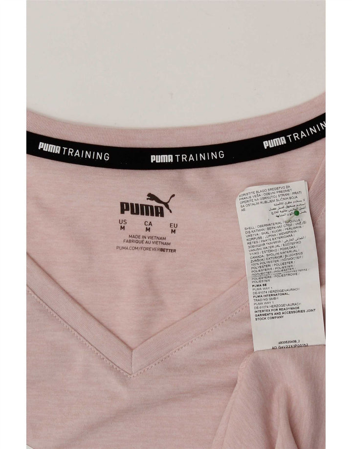Damska koszulka z grafiką Puma Top UK 14 Średni różowy poliester