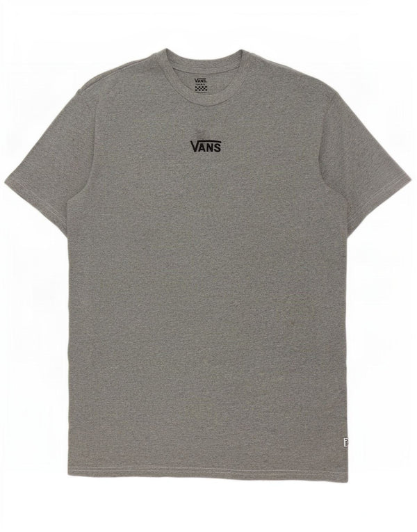 T-shirt męski Vans, mały, szary, bawełniany w plamki