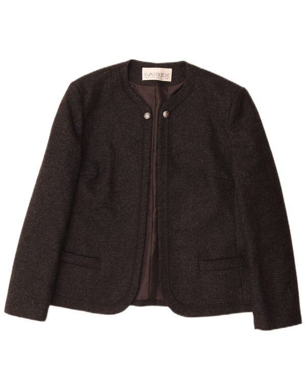 Damska otwarta marynarka EASTEX UK 12, średnioszara, nowa wełna