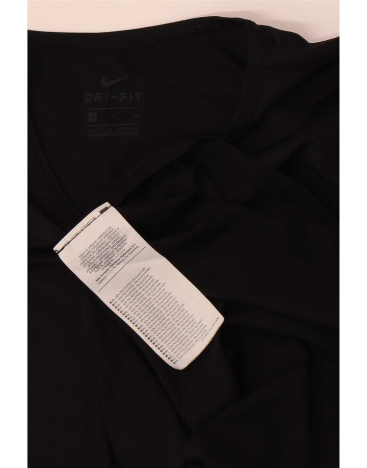 Damska koszulka Nike Dri Fit Top UK 10, mała, czarna, poliester