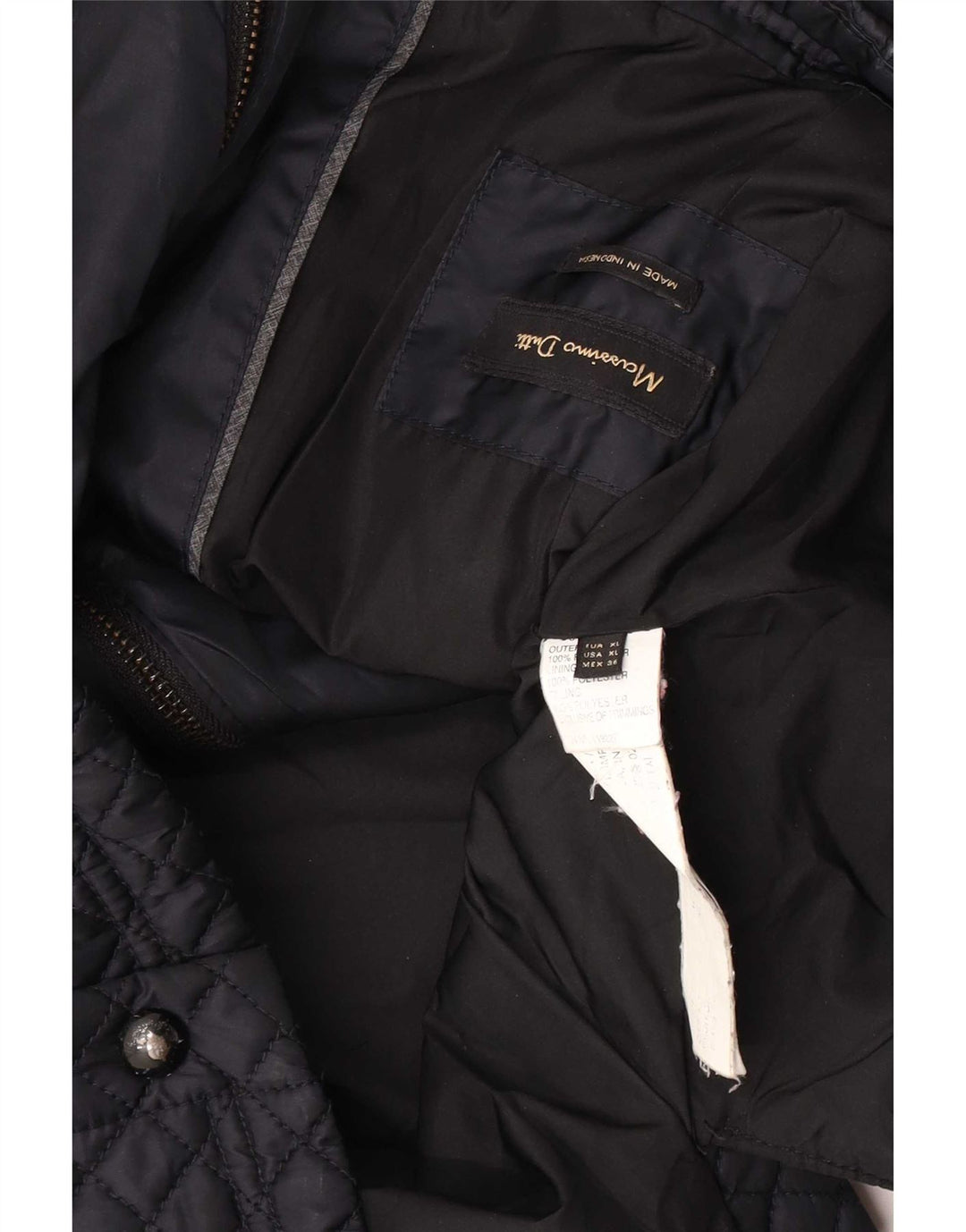 Damska pikowana kamizelka Massimo Dutti UK 18 XL, czarna, poliester
