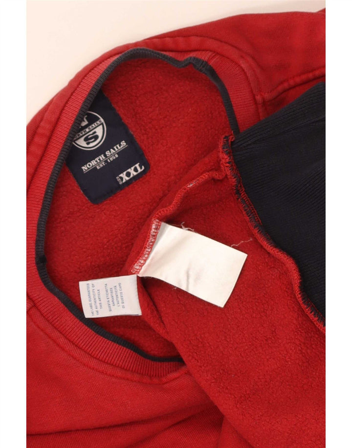 Męska bluza dresowa North Sails 2XL, czerwona, bawełniana