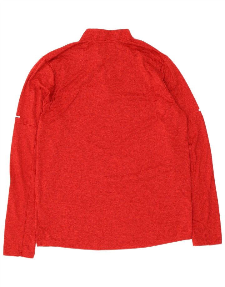 Męski dres Nike Dri Fit z zamkiem błyskawicznym na szyi, średni czerwony nakrapiany