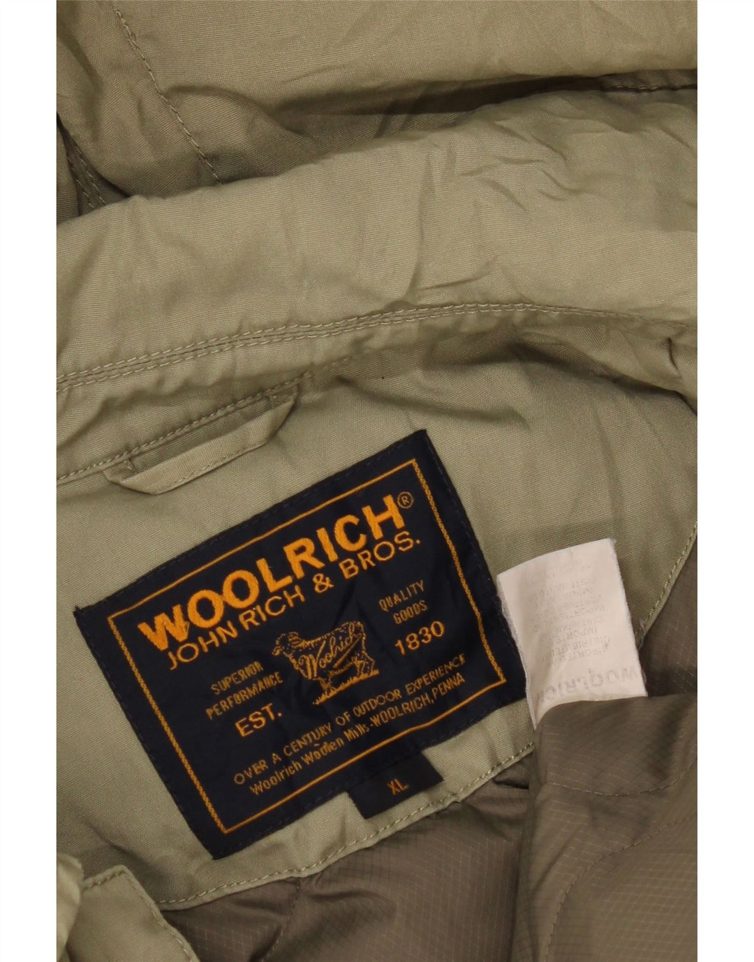 Męska ocieplana kurtka z kapturem Woolrich UK 42 XL Khaki