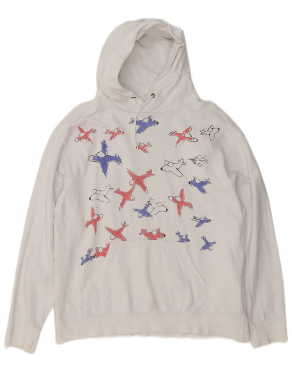 Damski sweter z kapturem Topshop UK 14, średni, biały, bawełniany