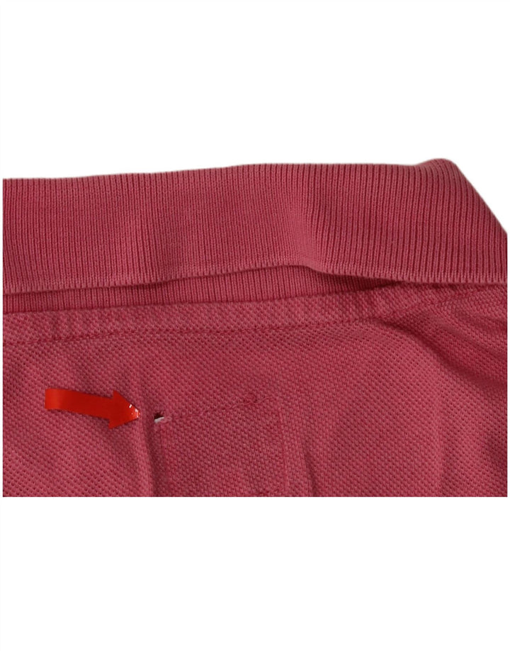 Męska koszulka polo Benetton, mała, różowa, bawełniana