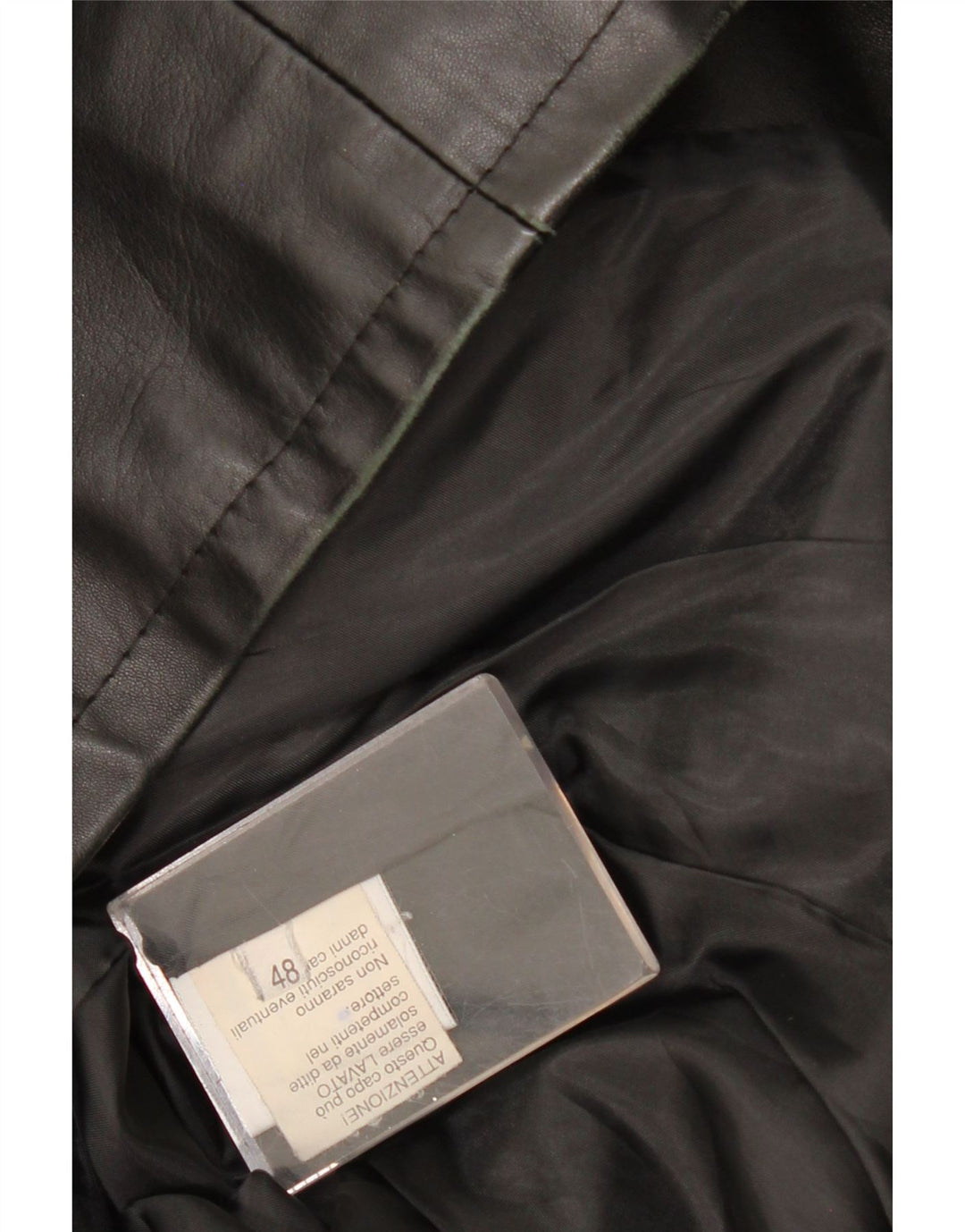 Vintage damska marynarka skórzana zapinana na 3 guziki IT 48 XL czarna skóra