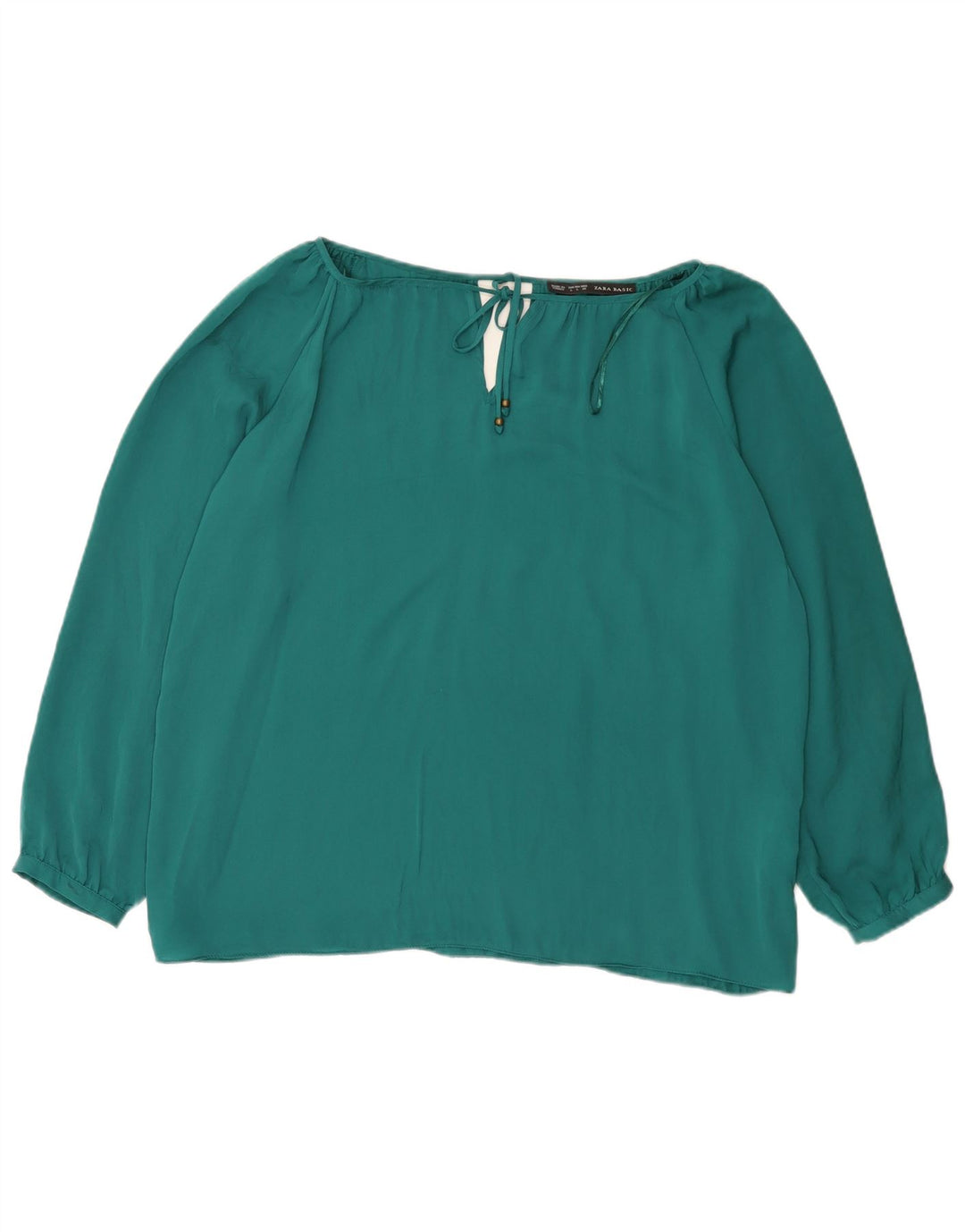 Damska bluzka oversize Zara UK 16, duża, zielona, poliester