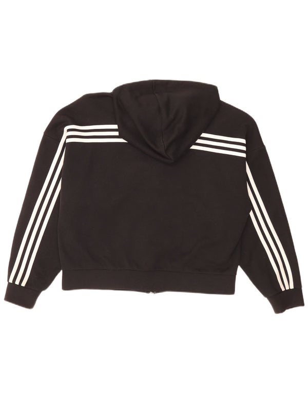 Damska bluza z kapturem Adidas Crop Oversized Zip UK 12/14 Medium Black
