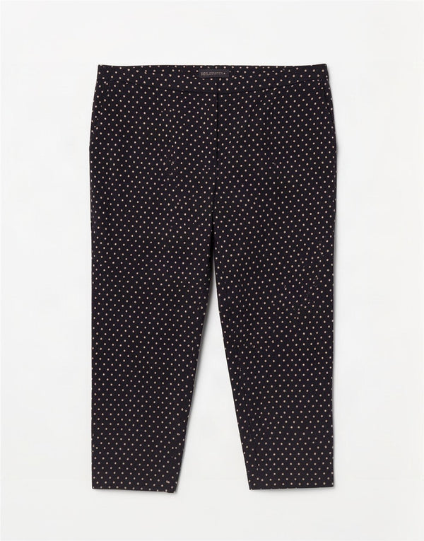 Spodnie Chino Marks & Spencer Damskie UK 20 2XL W40 L26 Granatowe Nakrapiane