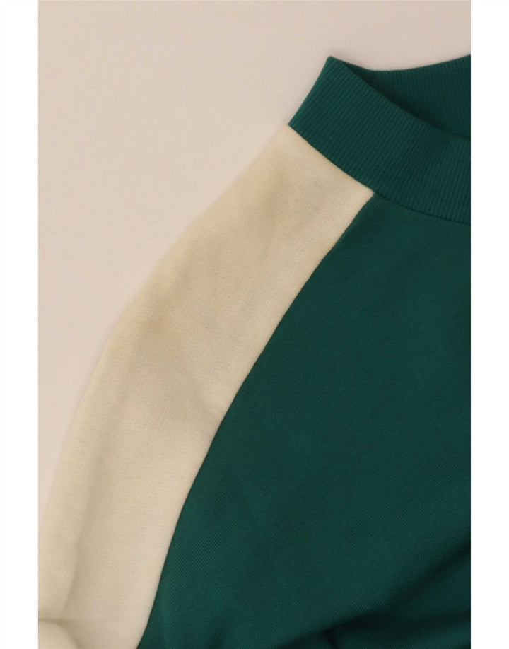 Męska bluza Puma Sweter, mała, zielona, bawełniana w bloki kolorów