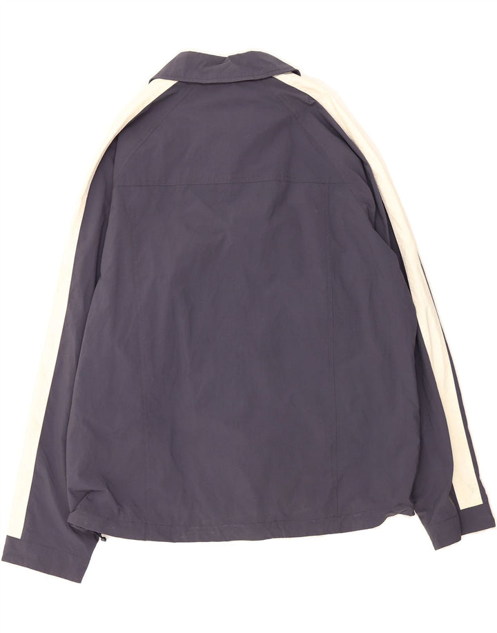 FILA Mens Rain Jacket UK 40 Large Navy Blue Colourblock Polyamide Vintage Fila and Second-Hand Fila from Messina Hembry 