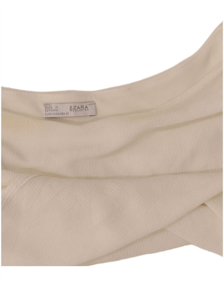 Damska bluzka Poncho bez rękawów Zara Top UK 10 Small White