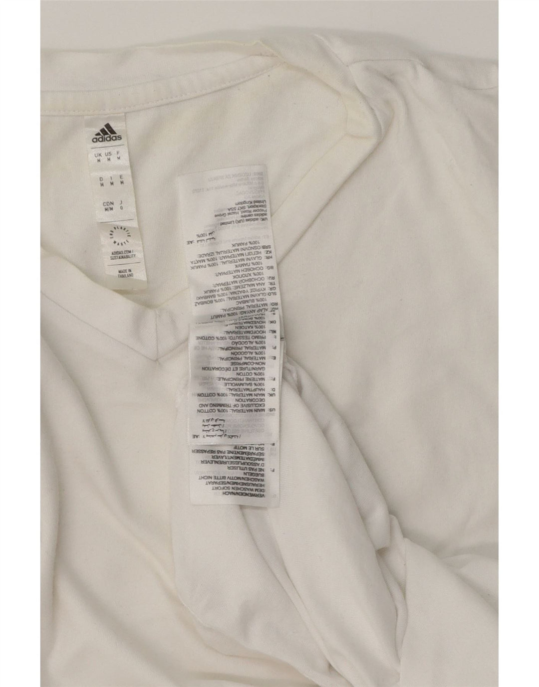 T-shirt męski ADIDAS Top, średni, biały, bawełniany