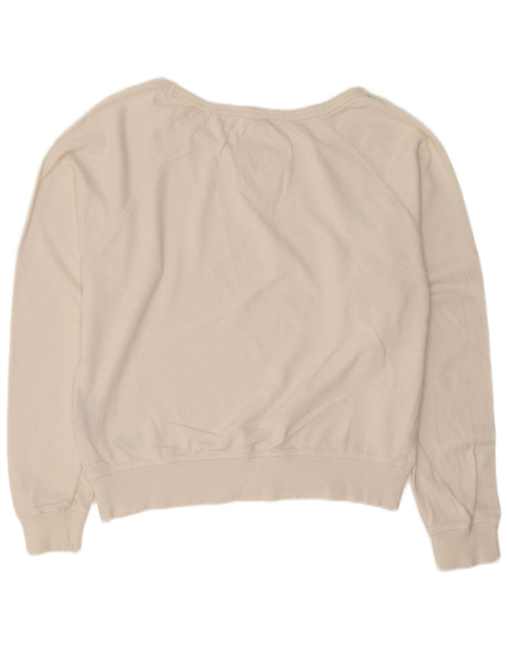 Damski sweter Superdry UK 16, duży, biały, bawełniany