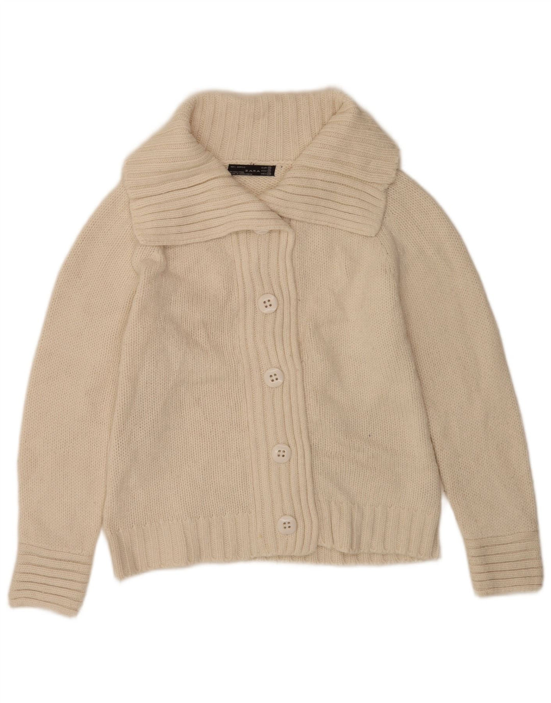 Sweter damski Zara UK 14, średni, złamany biały akryl