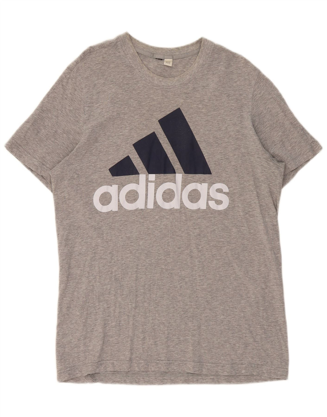 Męski T-shirt z grafiką ADIDAS, duży, szary