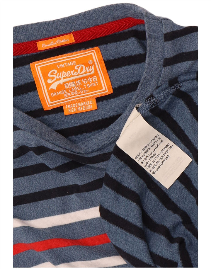T-shirt męski Superdry, bawełniany, średni, granatowy w paski