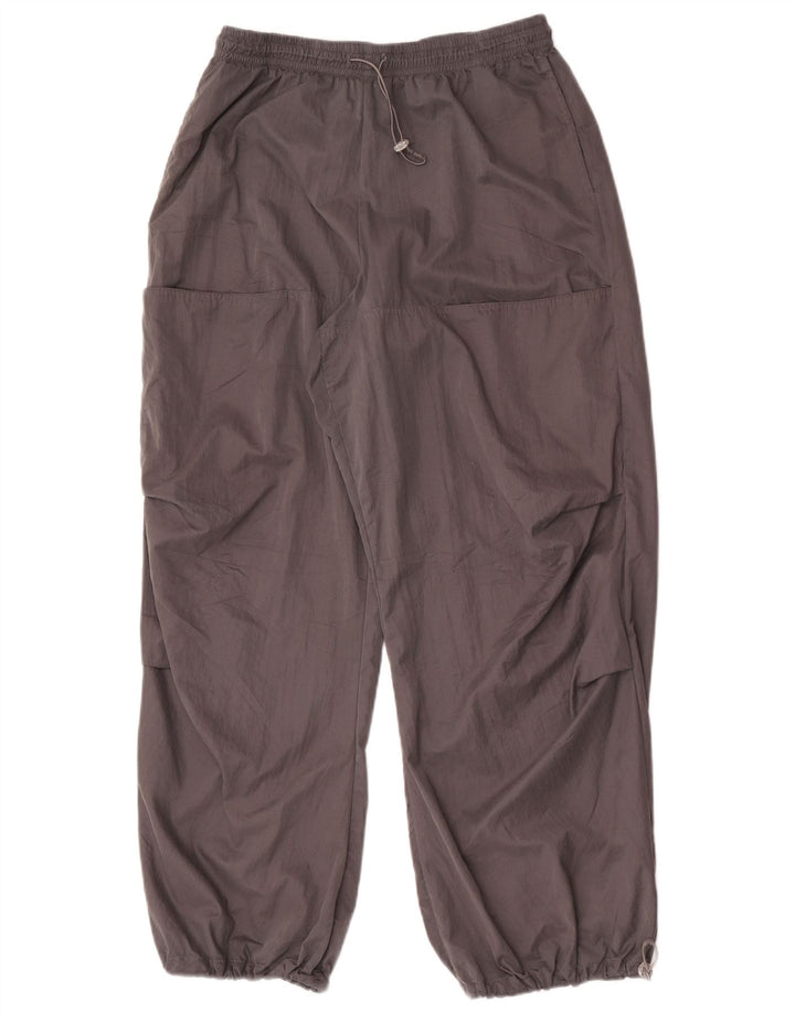 Damskie spodnie dresowe Zara Cargo Joggers UK 14, duże, szare, poliestrowe