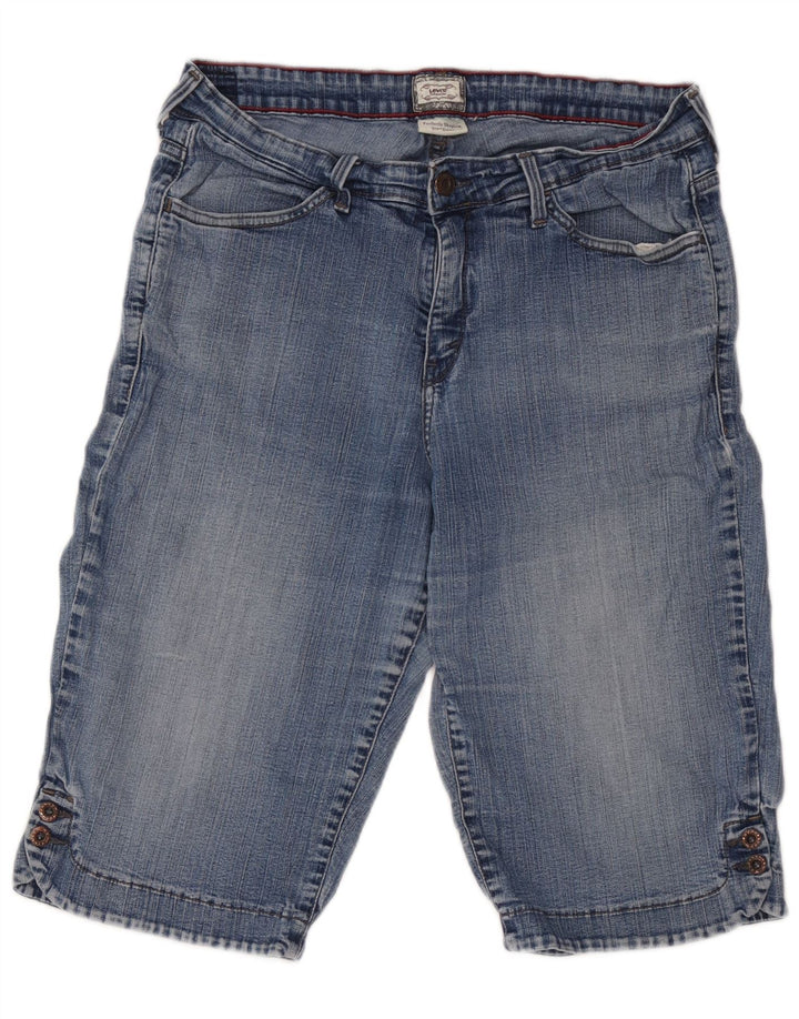 Damskie spodenki jeansowe Levi's 512 Slim Bermudy W34, duże niebieskie