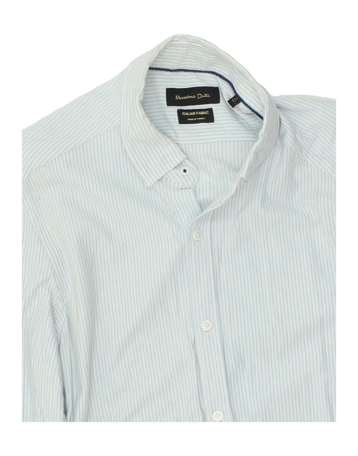 MASSIMO DUTTI Mens Shirt Large Blue Striped Vintage Massimo Dutti and Second-Hand Massimo Dutti from Messina Hembry 