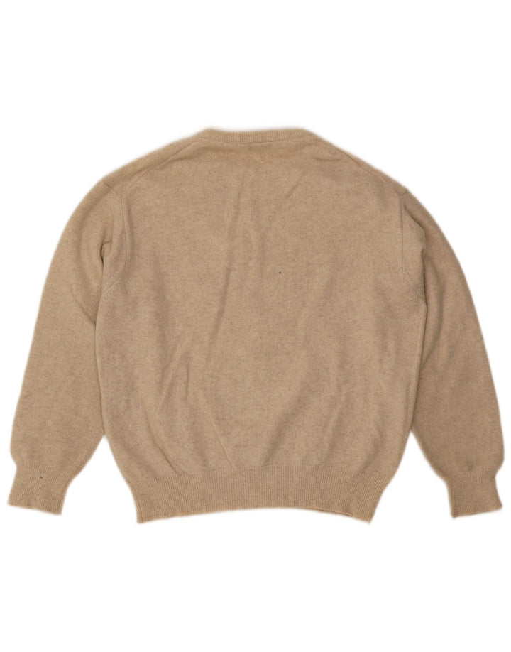 Damski sweter z okrągłym dekoltem Benetton w kolorze średniego beżu