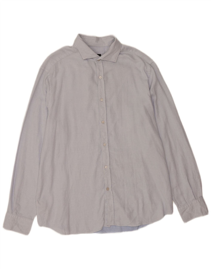 Koszula męska Massimo Dutti 2XL, niebieska, bawełniana w cętki