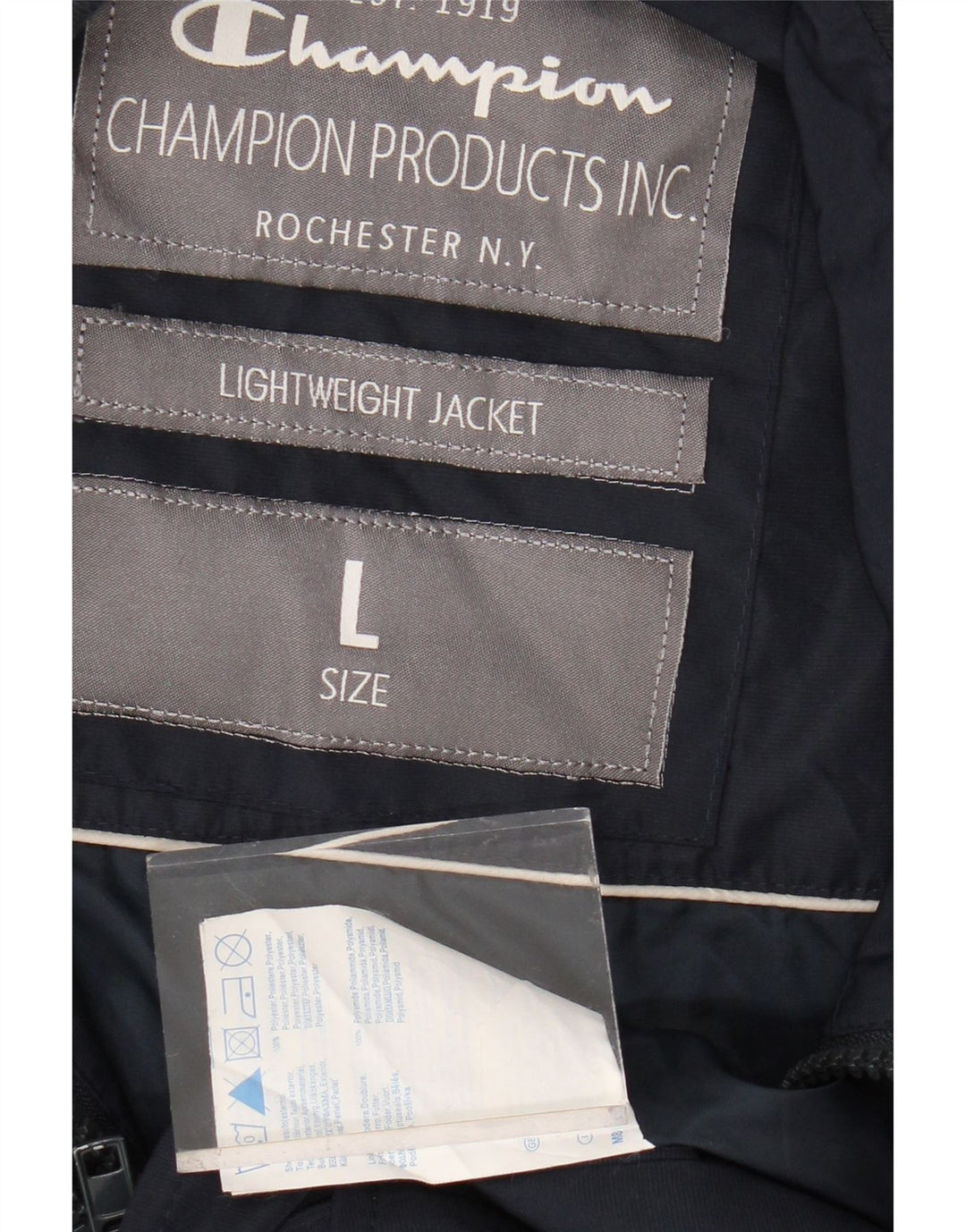 Kurtka męska CHAMPION UK 40, duża, granatowa, poliestrowa