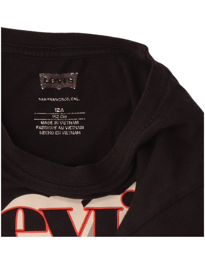 Koszulka chłopięca LEVI'S z grafiką, 11-12 lat, granatowa