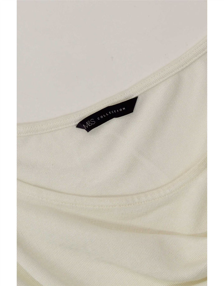 Marks & Spencer Damski top z rękawem 3/4, UK 18 XL, złamana biel