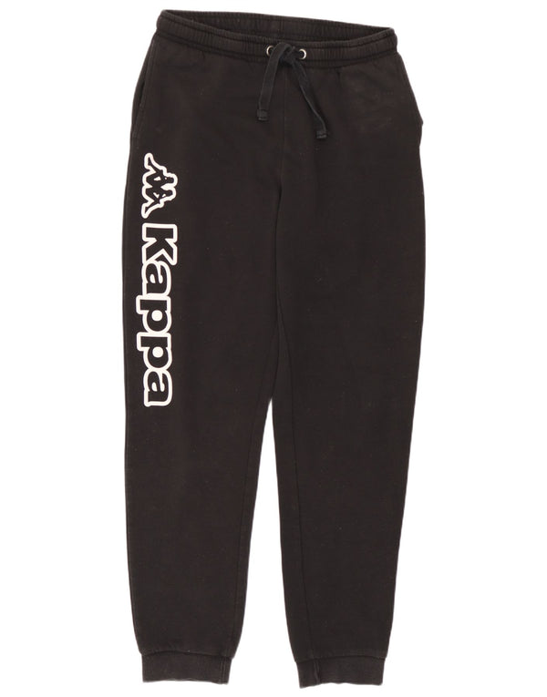 Damskie spodnie dresowe Kappa Graphic Joggers UK 14 Średnia czarna bawełna