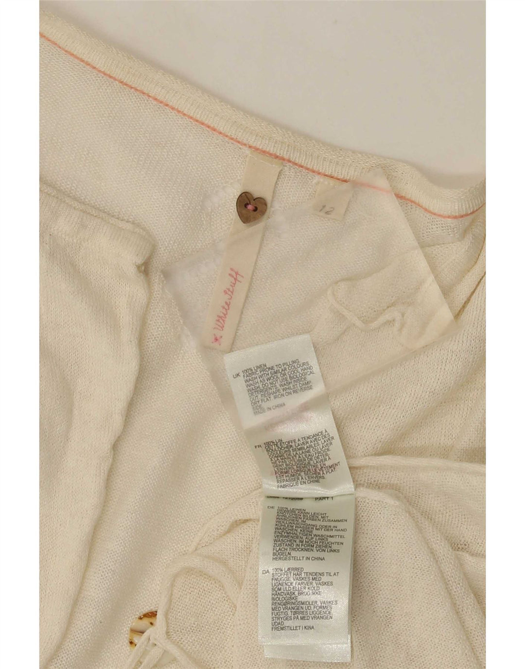 Damski sweter rozpinany White Stuff UK 12 Medium Off Linen