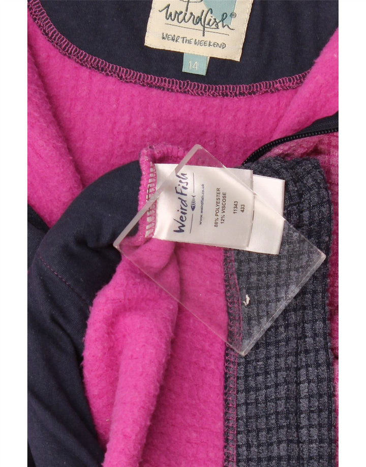 Damska kurtka polarowa Weird Fish UK 14, duża, fioletowa, poliestrowa