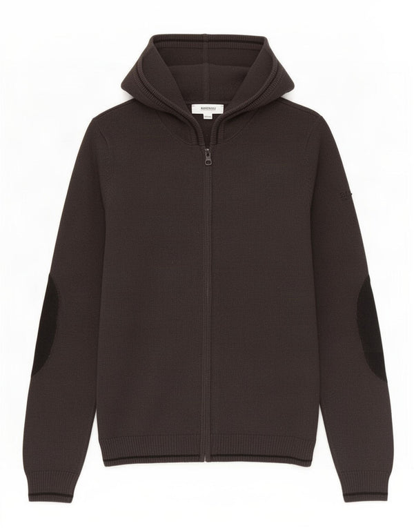 Hugo Boss Chłopięcy sweter z kapturem i grafiką, 9-10 lat, szara bawełna