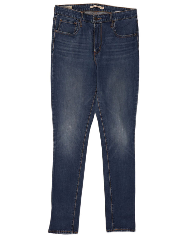 Damskie jeansy LEVI'S 721 z wysokim stanem, W31 L30, niebieska bawełna