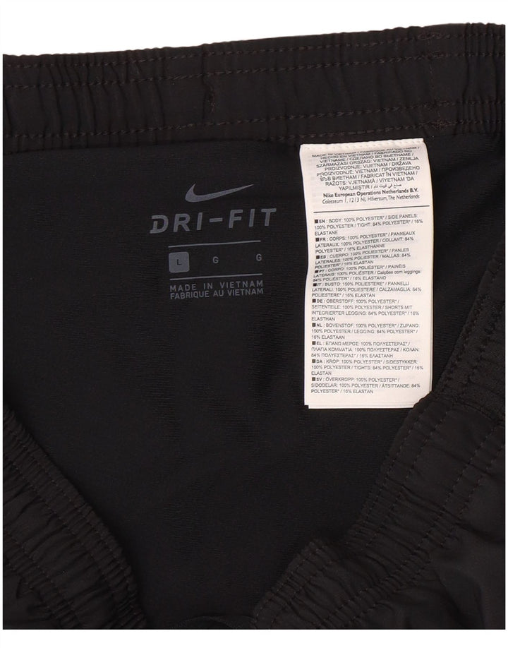 Damskie spodenki sportowe NIKE Dri Fit UK 16, duże, czarne, poliestrowe