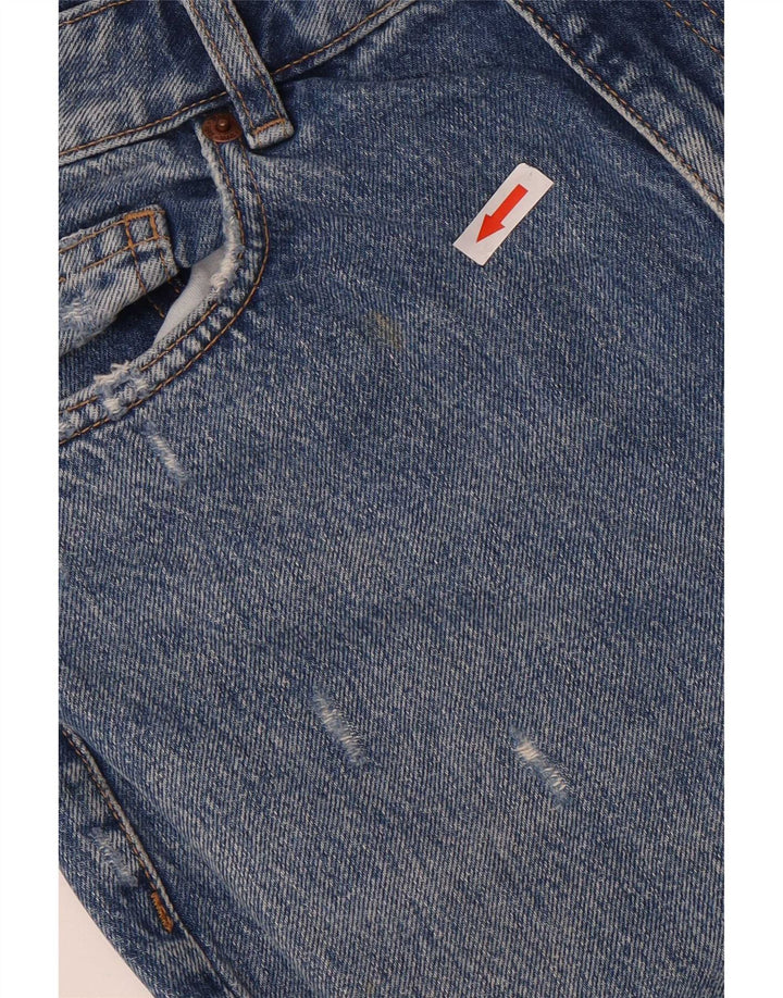 Damskie jeansy Zara w trudnej sytuacji, EU 40 Medium W30 L27, niebieska bawełna