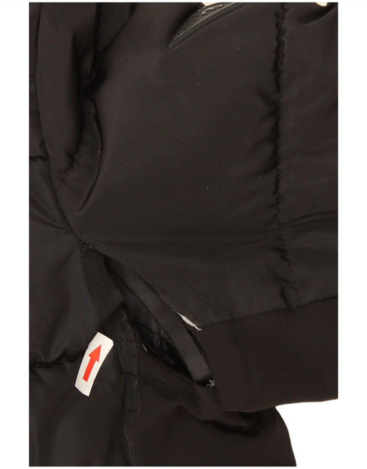 Męska ocieplana kurtka z kapturem Guess UK 42 XL, czarna, poliestrowa