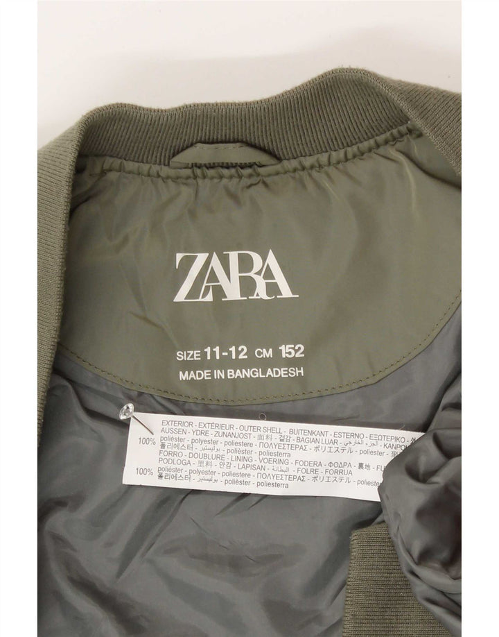Kurtka bomberka chłopięca Zara 11-12 lat, khaki, poliester