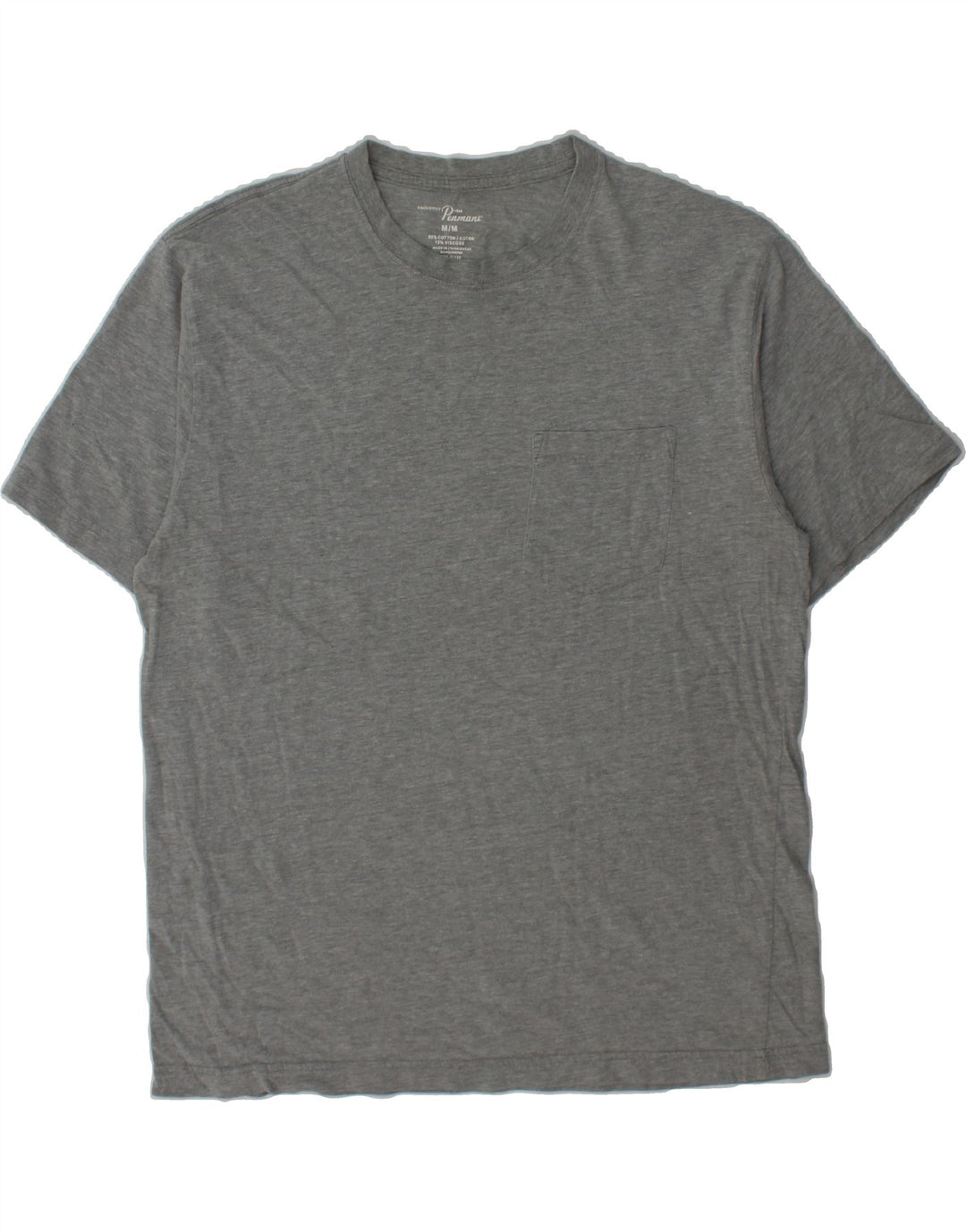 PENGUIN Mens T-Shirt Top Medium Grey Cotton Vintage Penguin and Second-Hand Penguin from Messina Hembry 