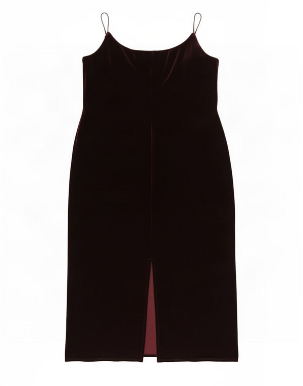 Dorothy Perkins Damska sukienka płaszczowa bez rękawów UK 20 2XL Burgundowy poliester
