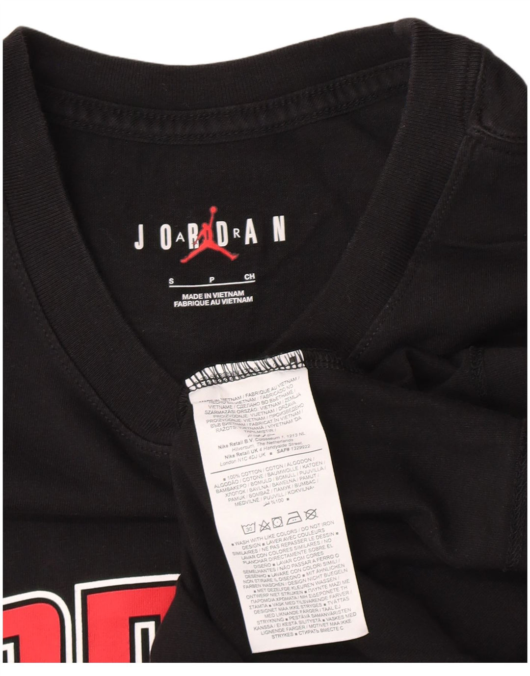Męski T-shirt z grafiką Jordan, mały, czarny, bawełniany