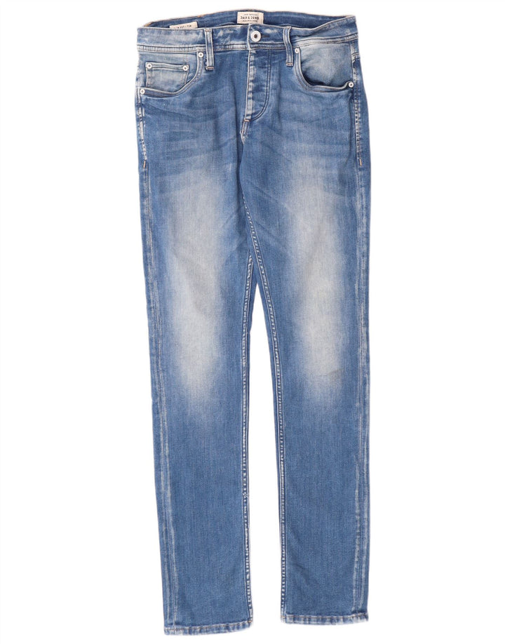 Męskie jeansy Jack & Jones Tim Slim W30 L32 Niebieskie bawełniane