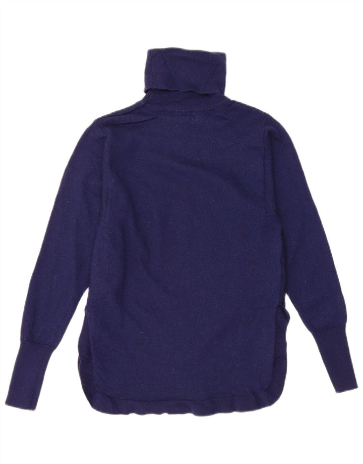 Sweter damski REISS z wywijanym dekoltem UK 8, mały, granatowy, wełniany