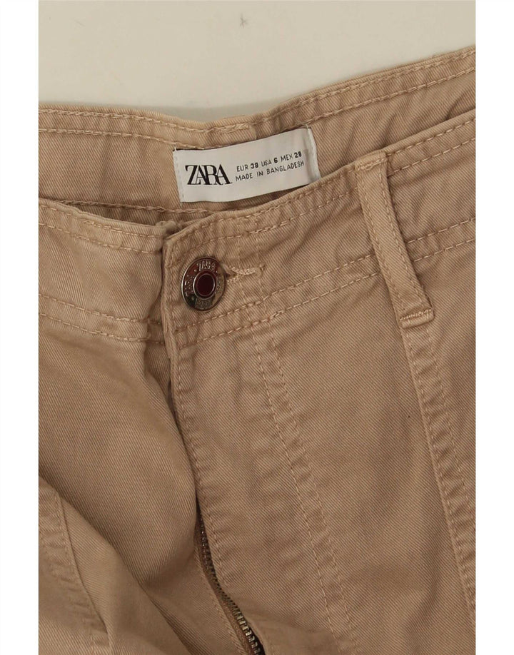 Spodnie damskie Zara Straight Cargo EU 38 Small W28 L33 Beżowe