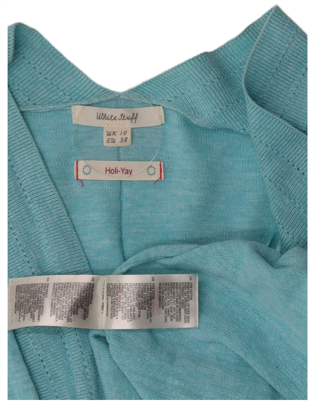 Sweter damski White Stuff, bolerko, UK 10, mały, zielony, bawełniany