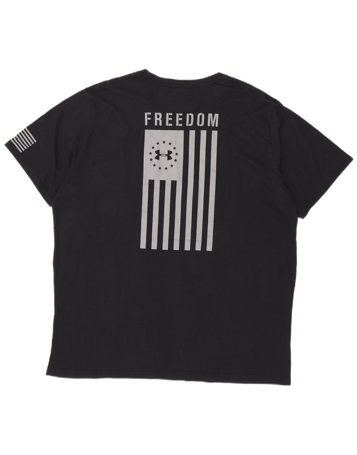 Męski t-shirt z grafiką UNDER ARMOUR Heat Gear 3XL w kolorze czarnym