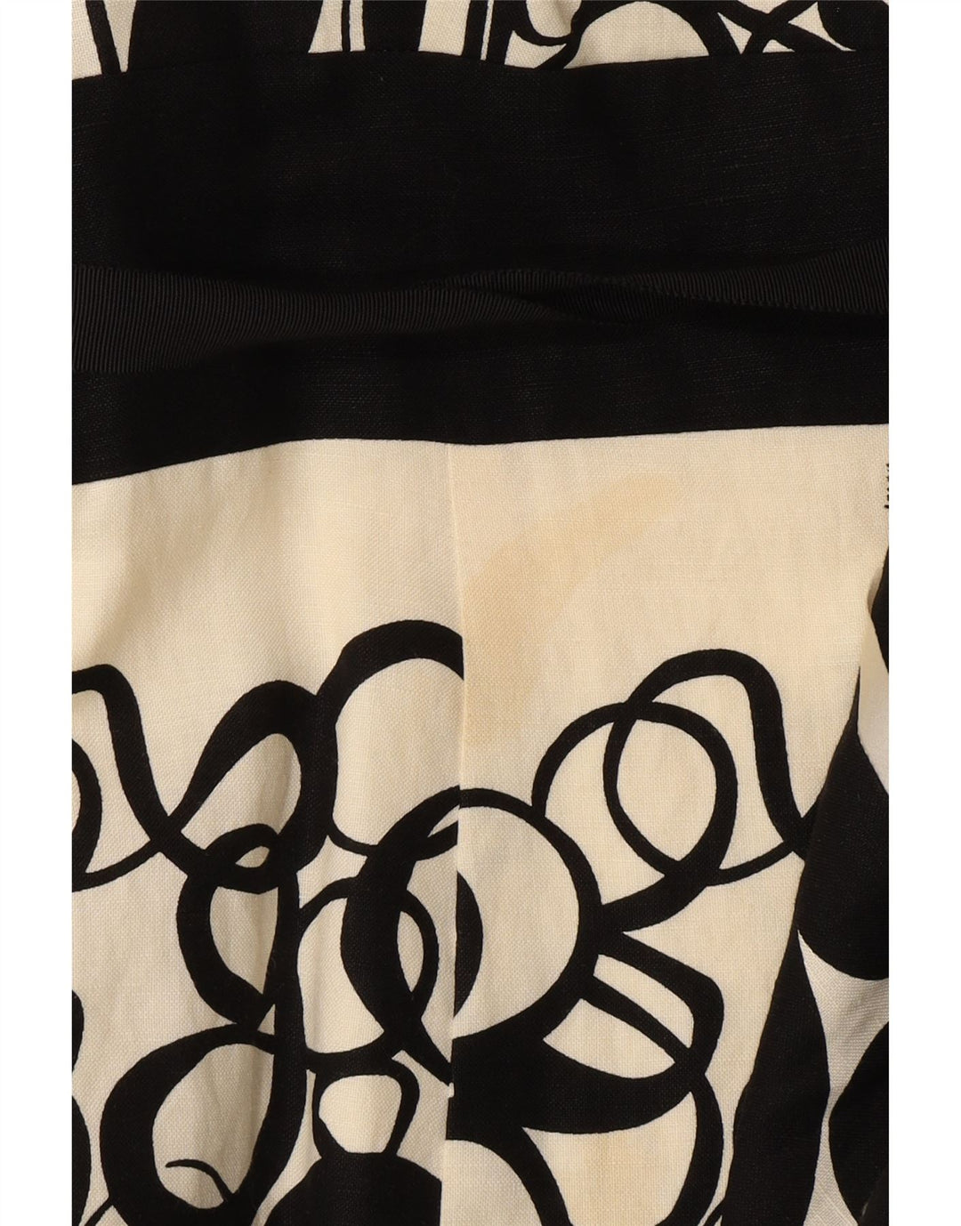 MONSOON Damska sukienka o linii A bez rękawów UK 10 Mała czarna, geometryczna lniana